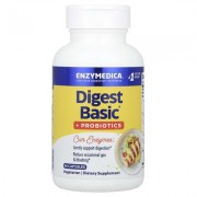 Enzymedica, Digest Basic®,  Рослинні ферменти з  пробіотиками для підтримки травлення, 90 капсул